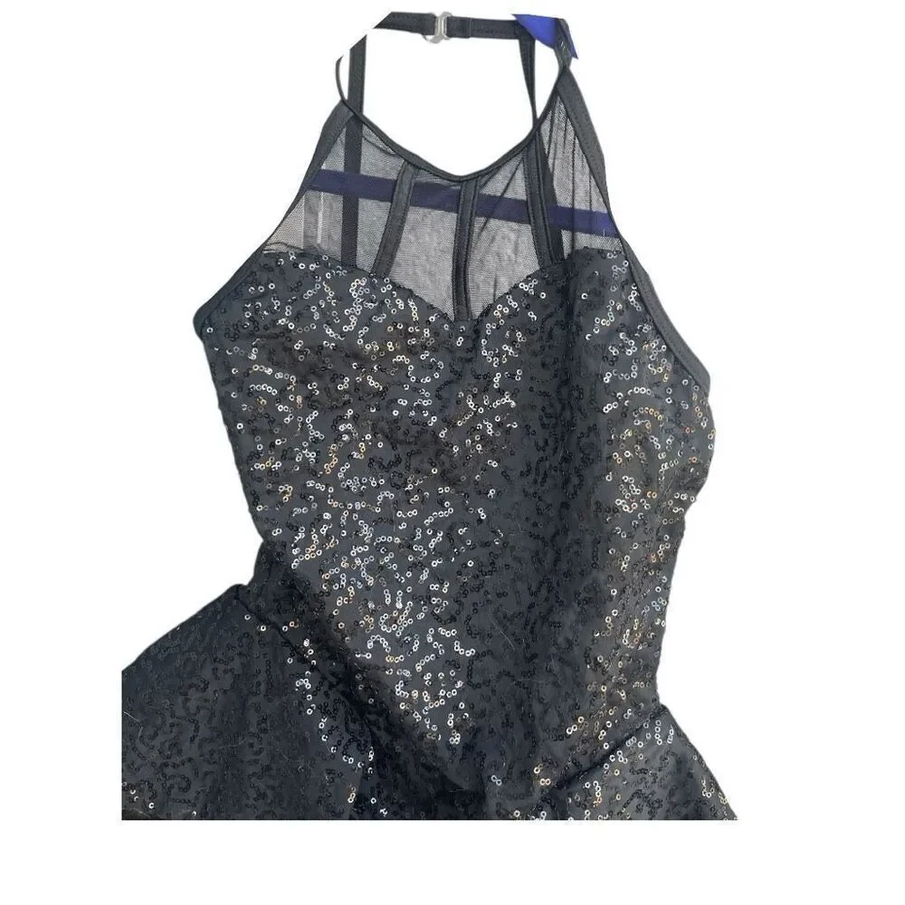 Girls Weissman Balera Girls Sequin Dance Ice Skating Competition Costume Size Me